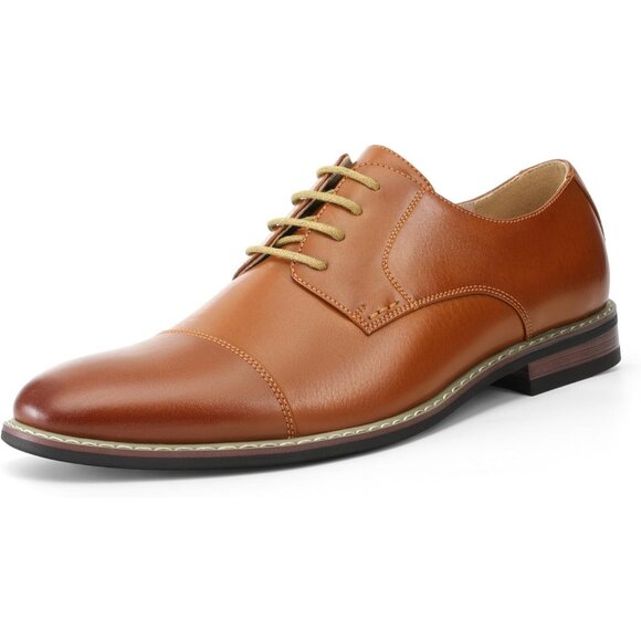 Bruno Marc Italy Men's 6-Brown Classic Modern Formal Oxford Lace-Up Dress Shoes - Picture 5 of 11